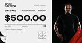 EVOActive gift card worth AU$500, suitable for generous gifting and redeemable across all products storewide